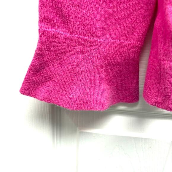 Pink Talbots Crew Neck Sweater, Lambswool, Flared Sleeve, Buttons, NWOT, Size M - Picture 4 of 5